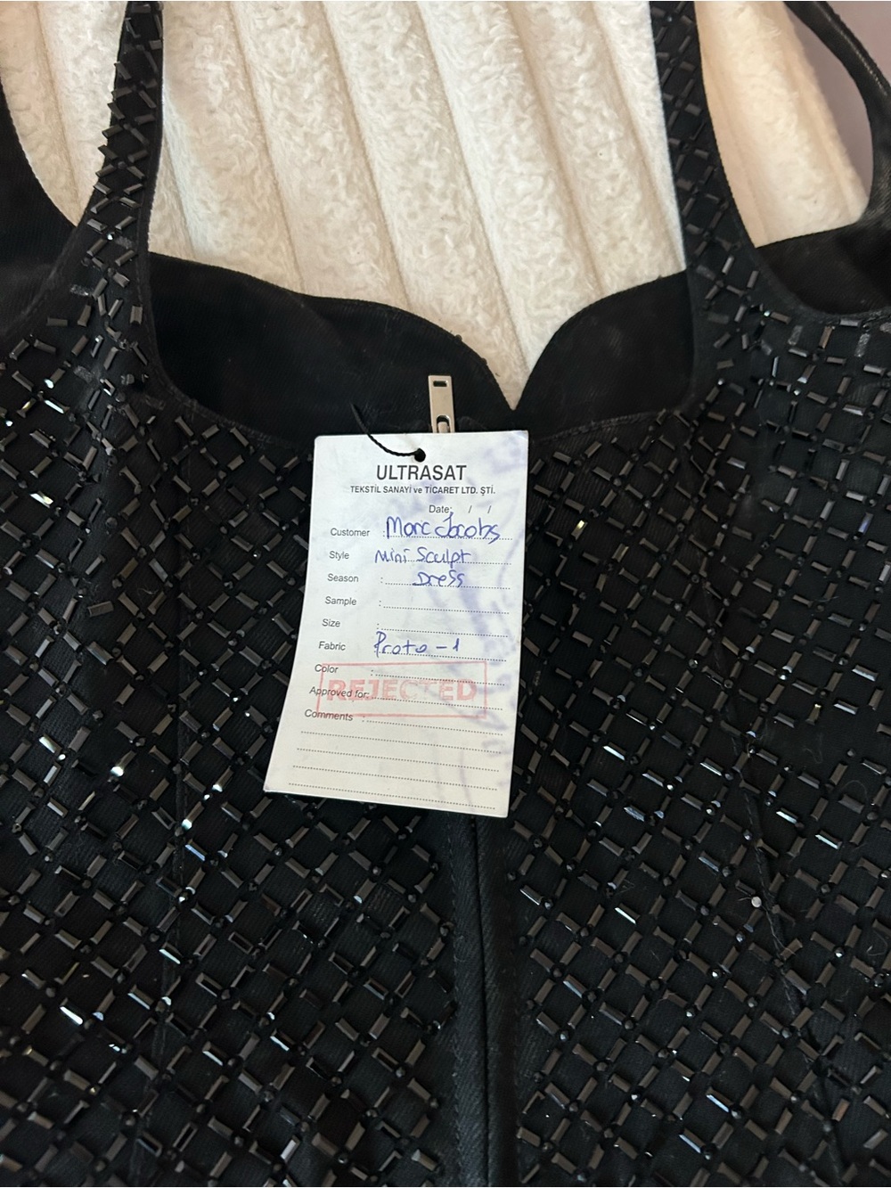 Marc Jacobs Fall 2023 Runway Archive Mini Sculpt, Black Embellished Mini Dress - Picture 2 of 3